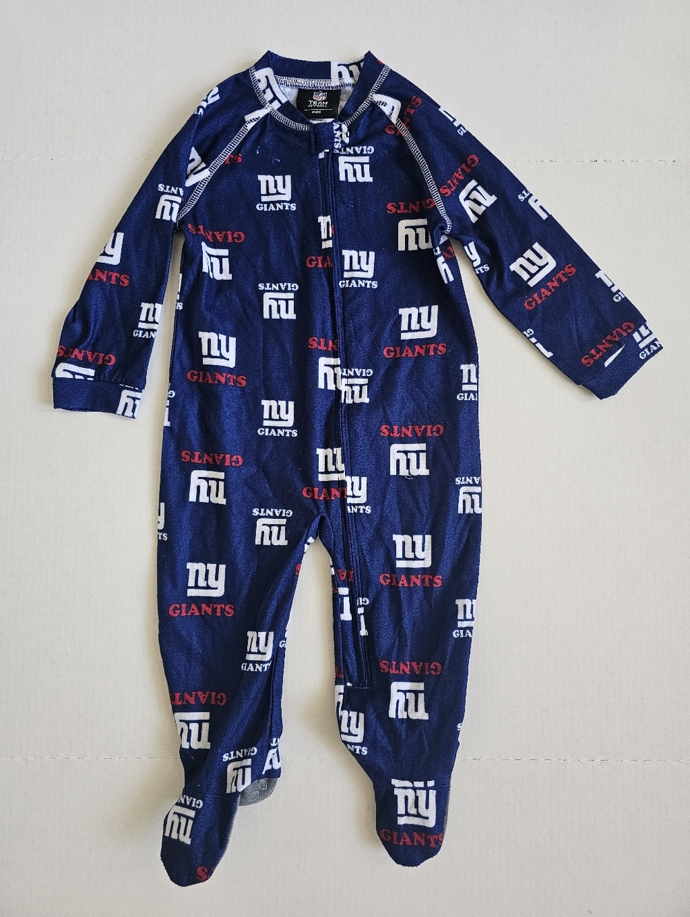 New York Gaints Logos Sleeper Pajamas Infant Baby 18months